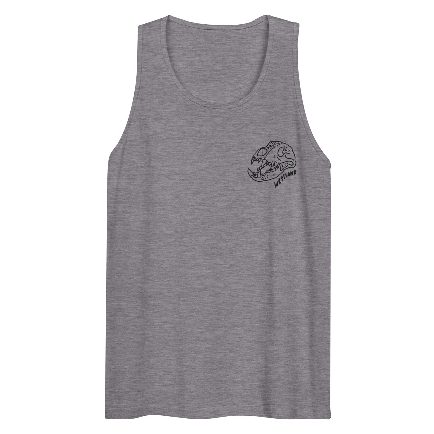 Men’s premium tank top - Embroidered Skull