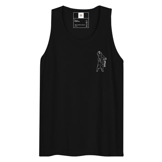 Men’s premium tank top - Embroiderd Bear