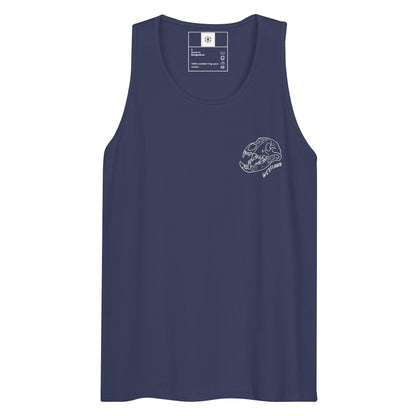 Men’s premium tank top - Embroidered Skull White