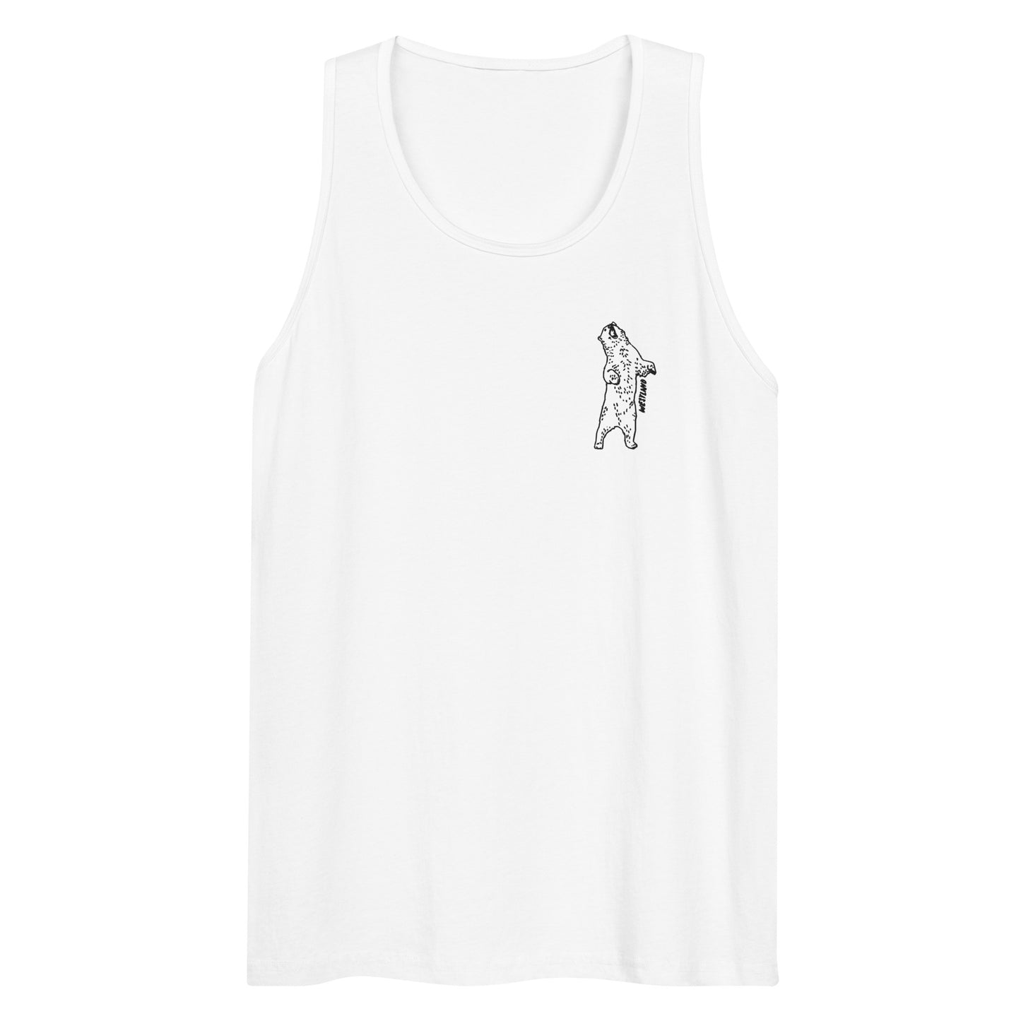 Men’s premium tank top - Embroidered Bear